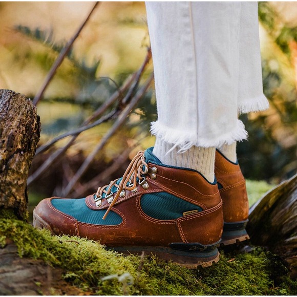 Danner Shoes - Danner EUC Jag II Waterproof Brown Deep Teal Lace Up Hiking Boots women 8.5